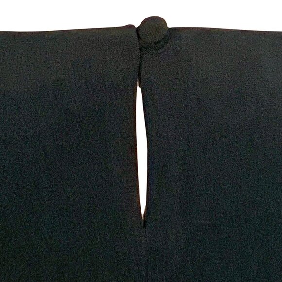 Chicos Chevron Mix Chanon Black Gold Shift Dress Keyhole Back Chico’s 0.5 US 6 - Picture 5 of 10